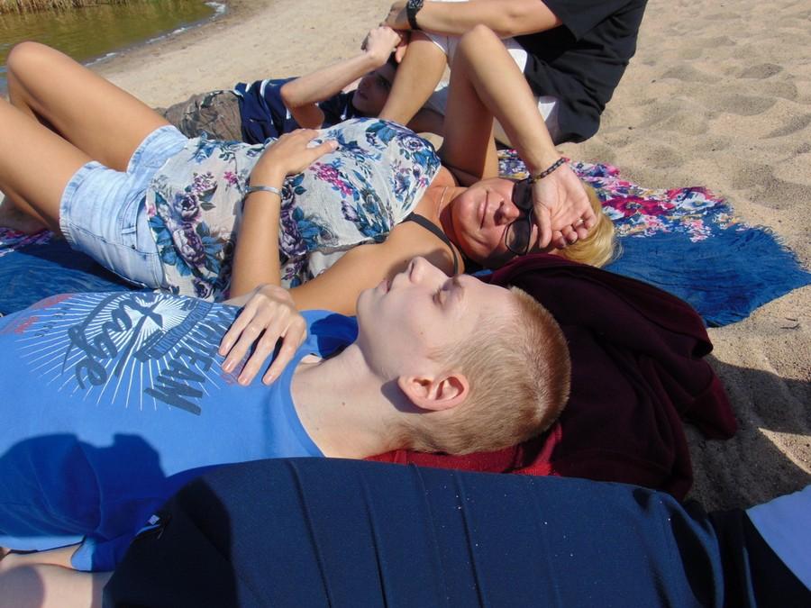 Plażowali nad Jeziorem Dąbie, w ramach aktywizacji