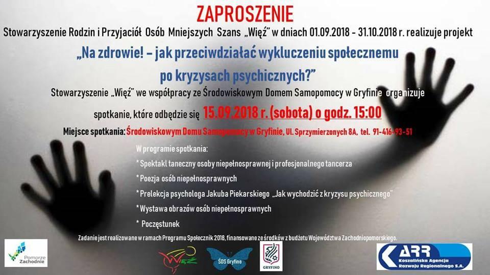W gryfińskim ŚDS już w tę sobotę ważne spotkanie z prelekcją pn. 