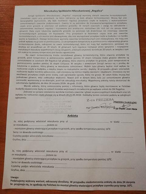 Kontrowersje z ankietami Regalicy - dają zbyt mało czasu na odpowiedź. Co na to prezes?
