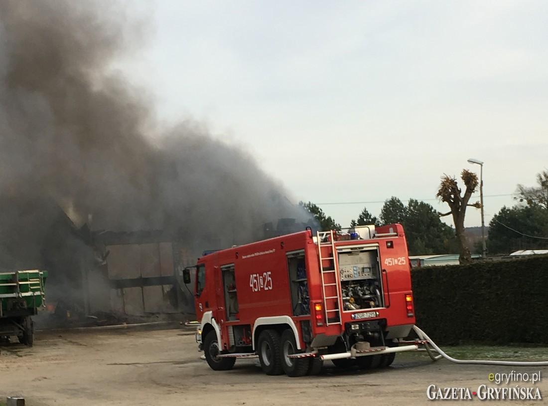 Pożar w Bartkowie. Straty na kilkaset tysięcy złotych. Tylko u nas zdjęcia płonącej hali