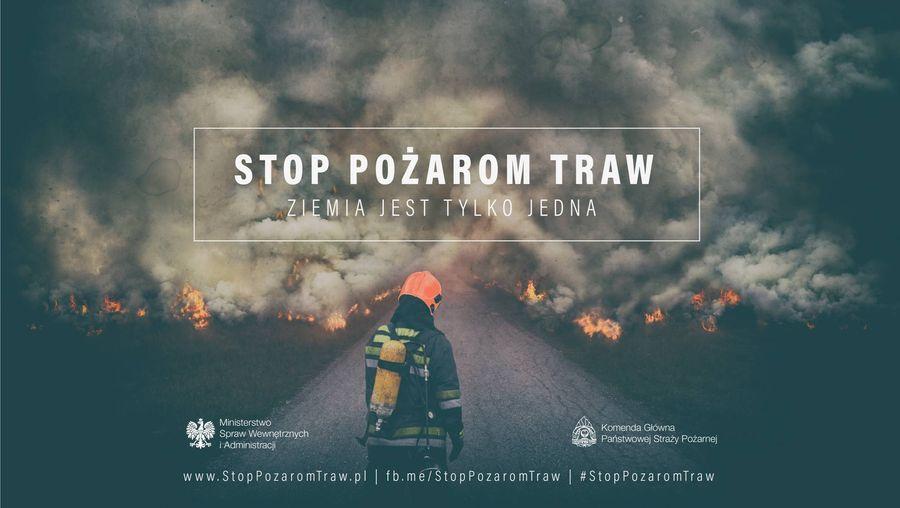 Strażacy przeciw wypalaniu traw