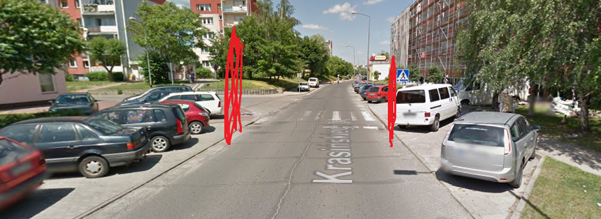 Niebezpieczne przejście na ul. Krasińskiego