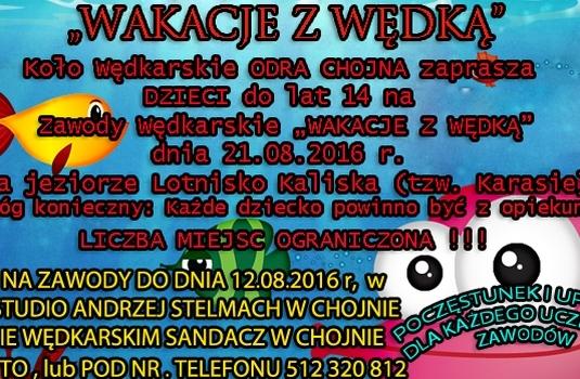 Dzieci powędkują na pikniku