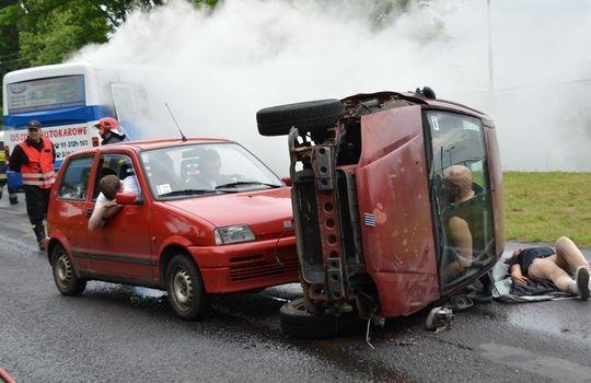 Ćwiczyli wypadek drogowy