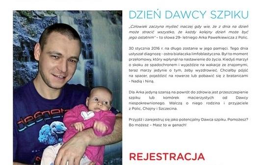 Pomóżmy Arkowi i innym! Dzień dawcy szpiku