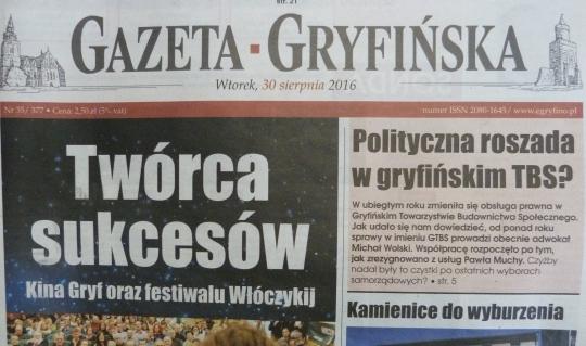 Nowa Gazeta Gryfińska już w sprzedaży!