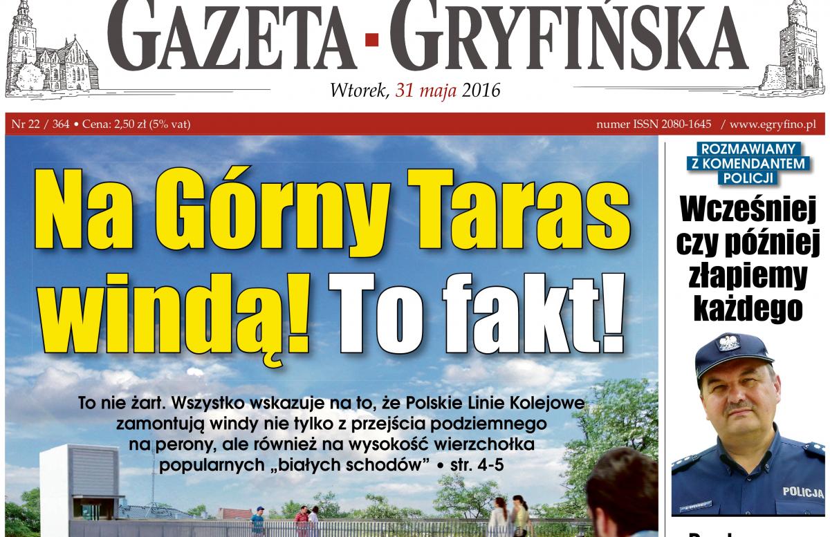 Nowa Gazeta Gryfiska. Winda na Górny Taras