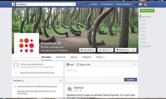 Krzywy las na portalu