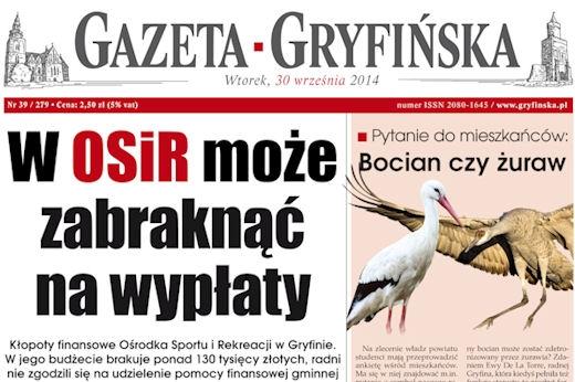Nowa Gazeta Gryfińska już w sprzedaży!