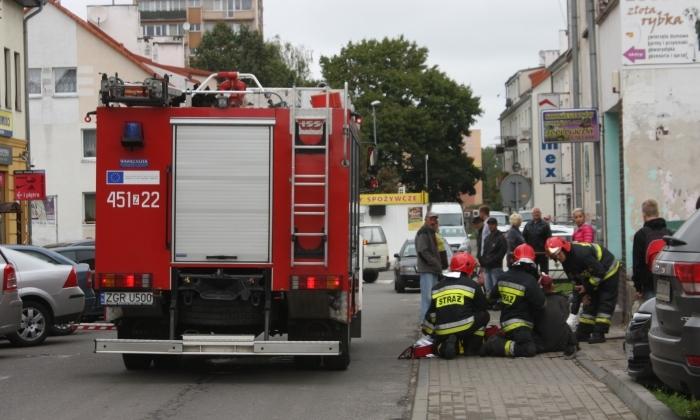 Mężczyzna zasłabł, straż ratowała