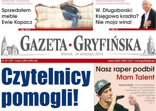 Nowa Gazeta Gryfińska już w sprzedaży!