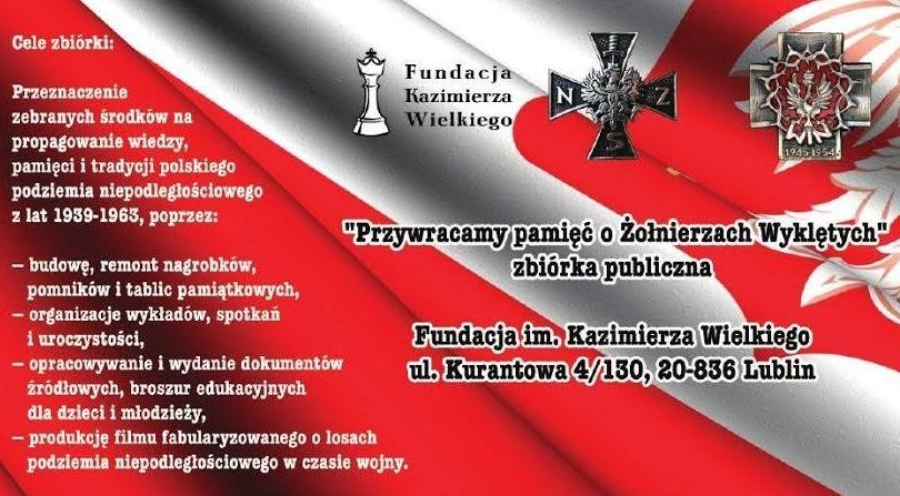Będą kwestować dla Wyklętych