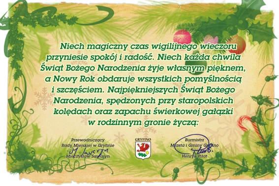 Magistrat z życzeniami dla mieszkańców