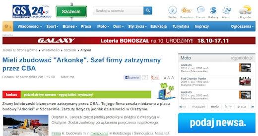 Szef firmy, na której terenie stanął Lidl zatrzymany