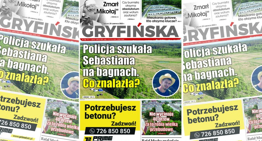 Nowa Gazeta Gryfińska: Policja szukała Sebastiana na bagnach. Co znalazła?