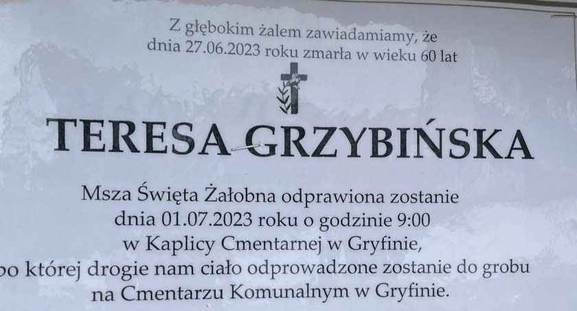 Nie żyje gryfińska nauczycielka. 