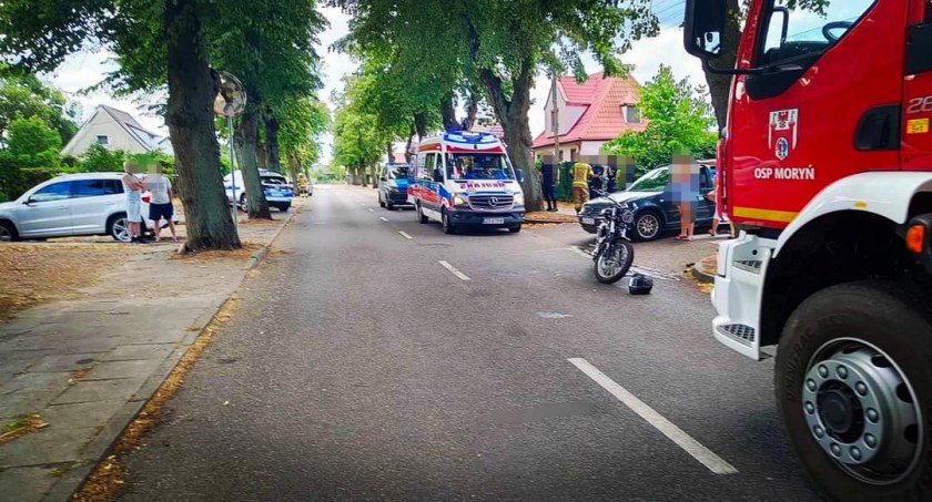 Kolejny wypadek z udziałem motocyklisty