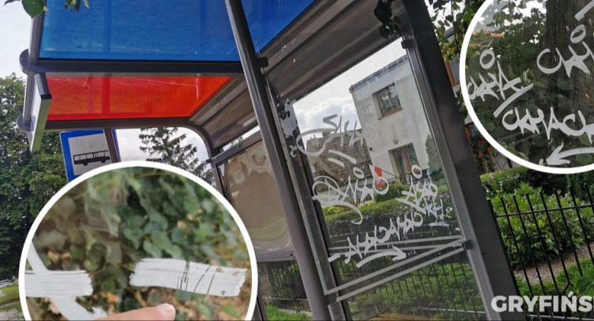 Wiaty przystankowe już pomazane. Do kogo należy ten podpis? [GALERIA]