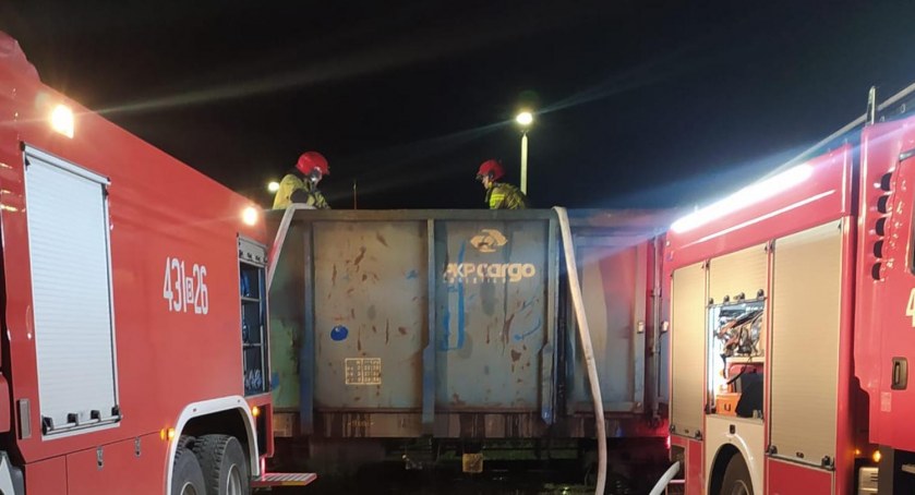 Pożar wagonu z węglem w Nowym Czarnowie