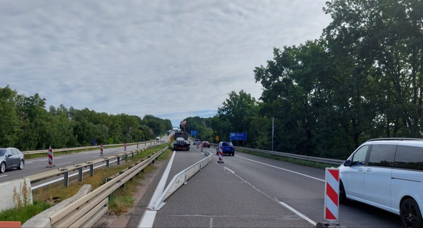 Utrudnienia na autostradzie w rejonie Klucza