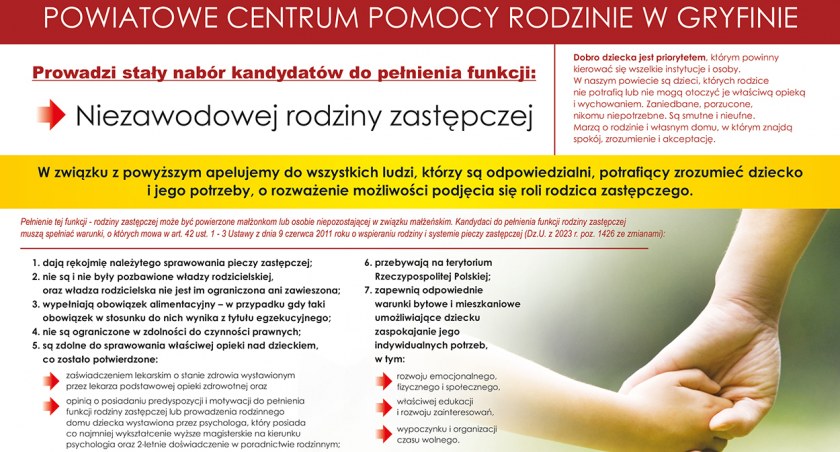 PCPR szuka kandydatów do pełnienia funkcji rodziny zastępczej