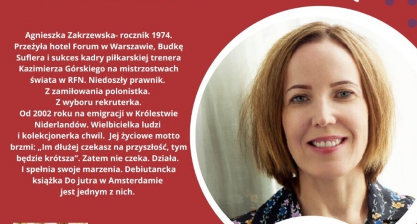 Spotkanie z Agnieszką Zakrzewską odbędzie się w trzech miejscach