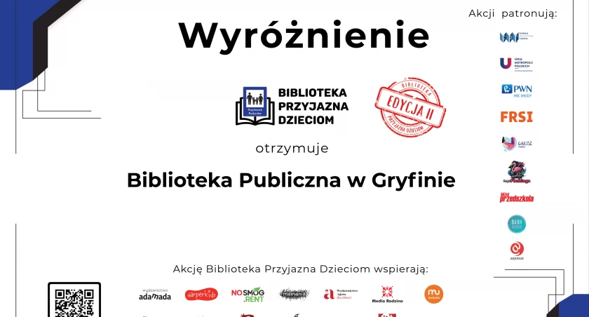 Gryfińska Biblioteka Publiczna wyróżniona!