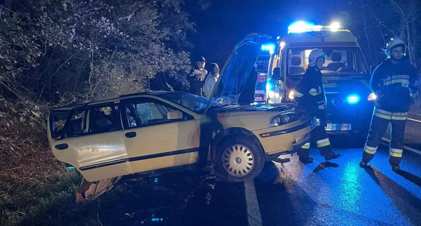 Wypadek między Dębogórą, a Widuchową. Sprawca był nietrzeźwy