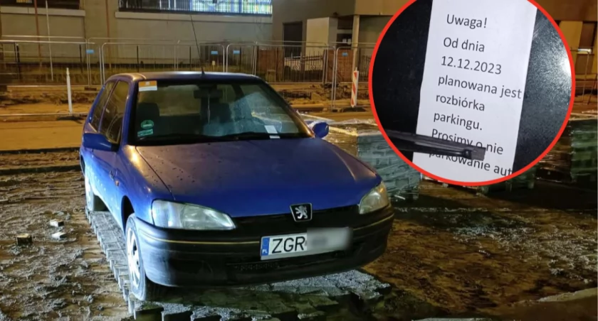 W Gorzowie rozpoczął się remont. Przeszkadzał... samochód na gryfińskich blachach