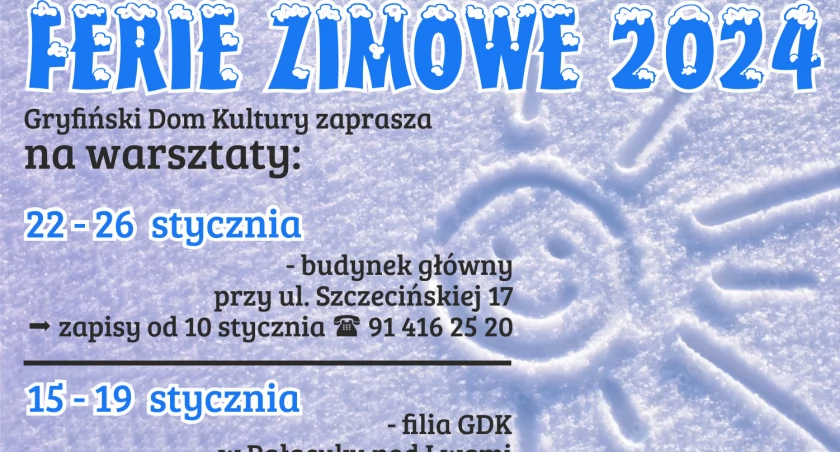GDK zaprezentował zajęcia artystyczne, które odbędą się podczas ferii zimowych