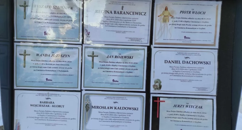 Tablice z nekrologami znów się zapełniły