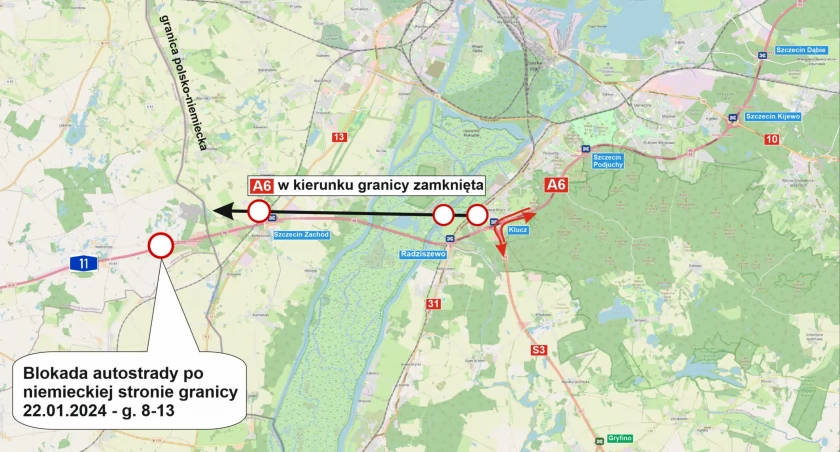 W poniedziałek zamkną odcinek autostrady A4 od węzła Klucz do granicy