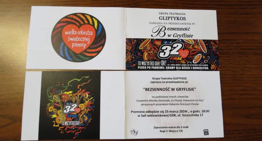 Gliptykos też gra z WOŚP! Wygraj bilety na spektakl: Bezsenność w Gryflisie