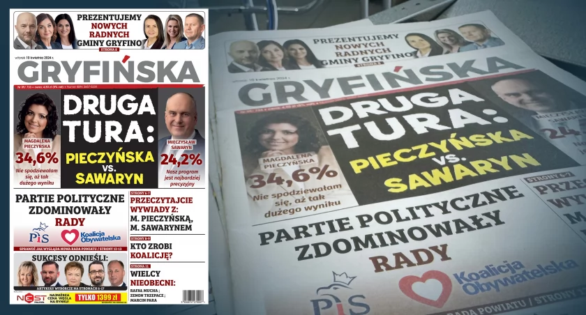 Powyborcza Gazeta Gryfińska rozwieziona