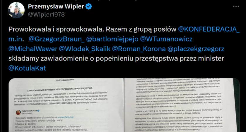 Posłowie Konfederacji złożyli zawiadomienie w sprawie Katarzyny Kotuli