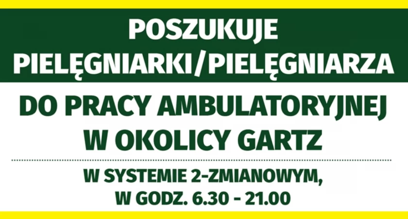 Praca dla pielęgniarza/pielęgniarki w okolicy Gartz
