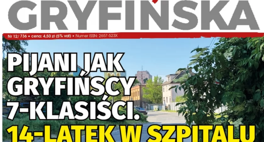 Gryfińska policja prowadzi postępowanie w sprawie pijanego 14-latka