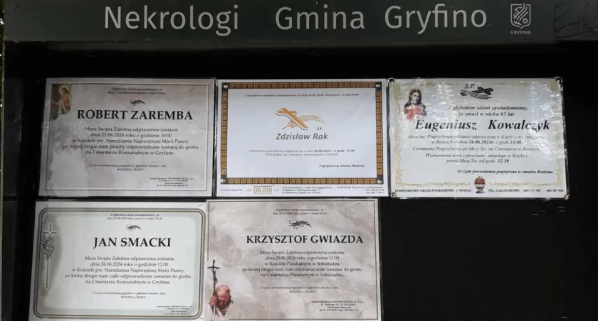 Żegnamy pięciu gryfinian, w wieku od 54 do 78 lat