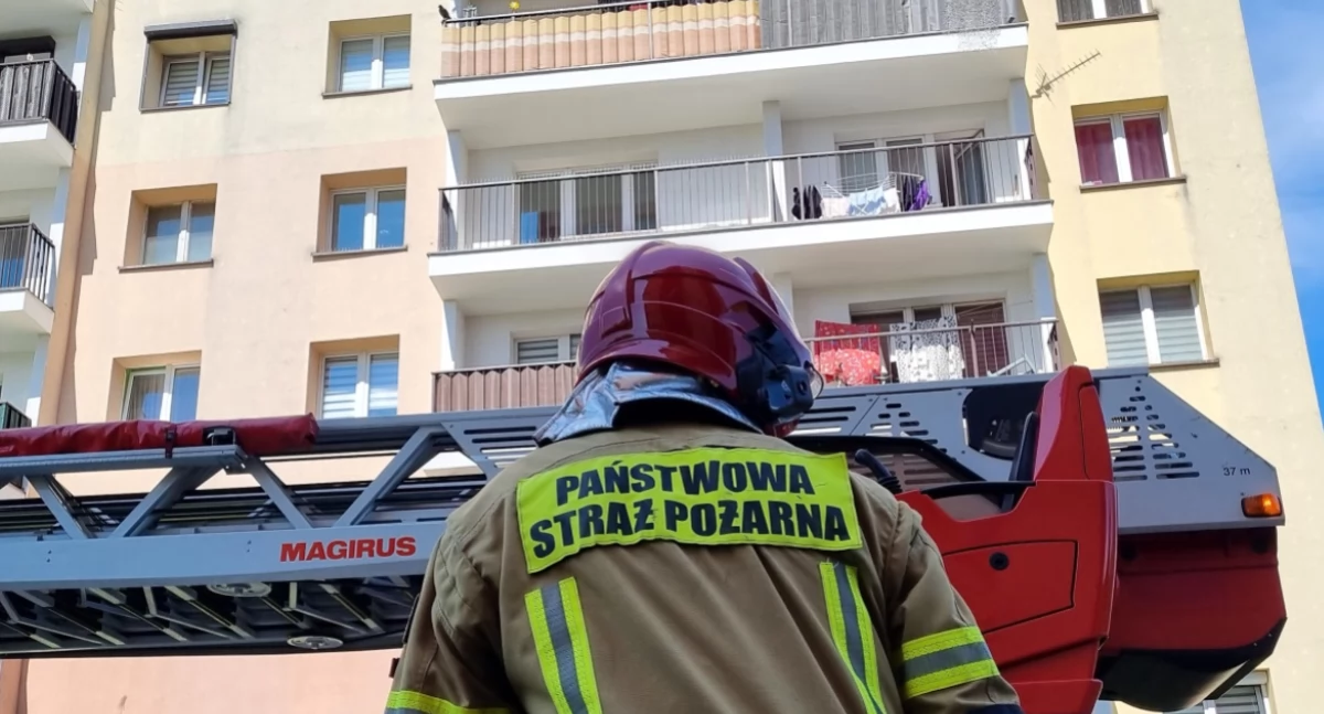Próba samobójcza i pożar mieszkania w Gryfinie 