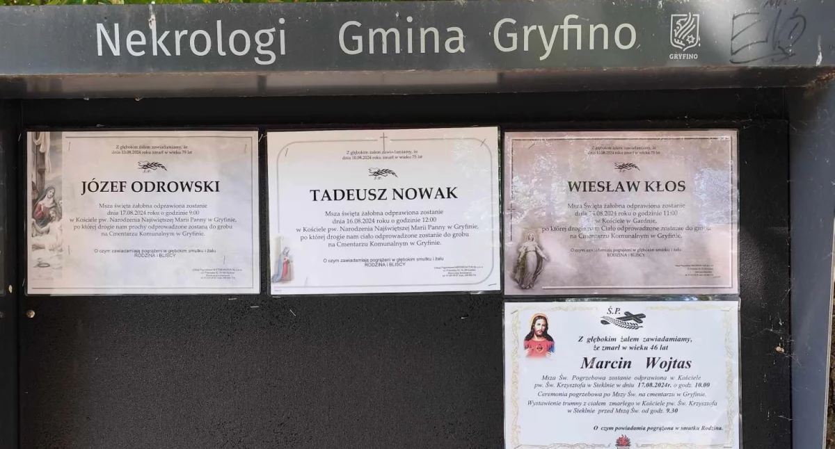 Żegnamy zmarłych mieszkańców naszego regionu