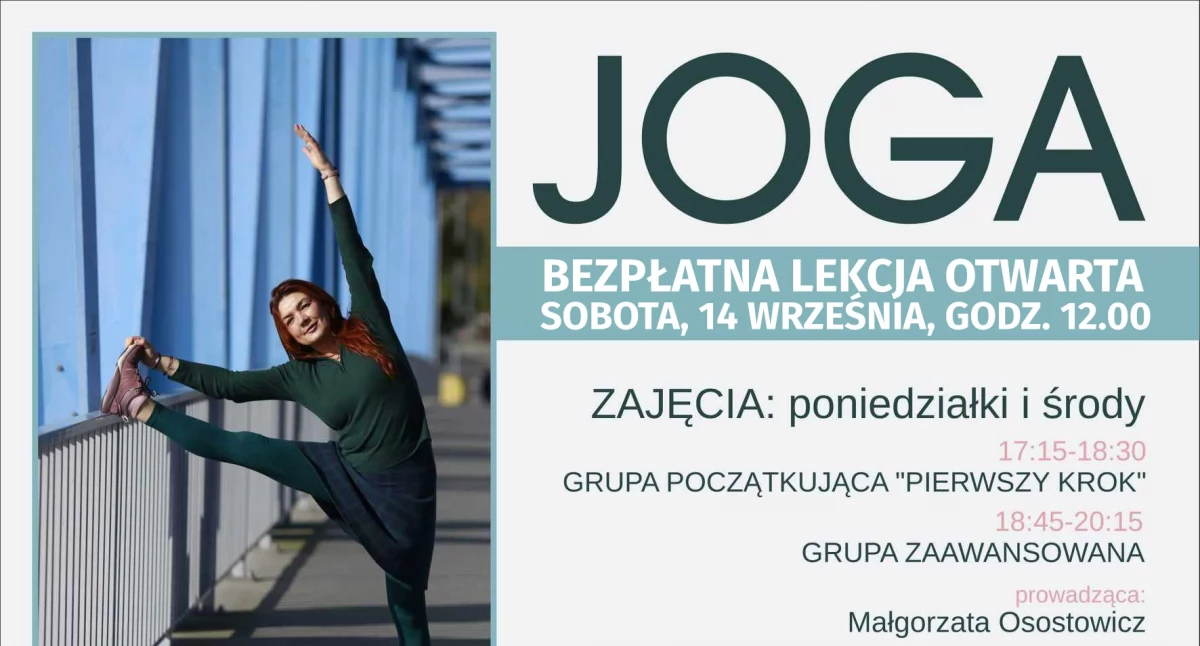Przyjdź na bezpłatną lekcję Jogi!