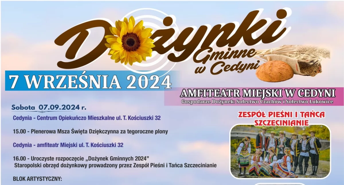 Cedynia zaprasza na gminne dożynki. Jaki program przygotowano?