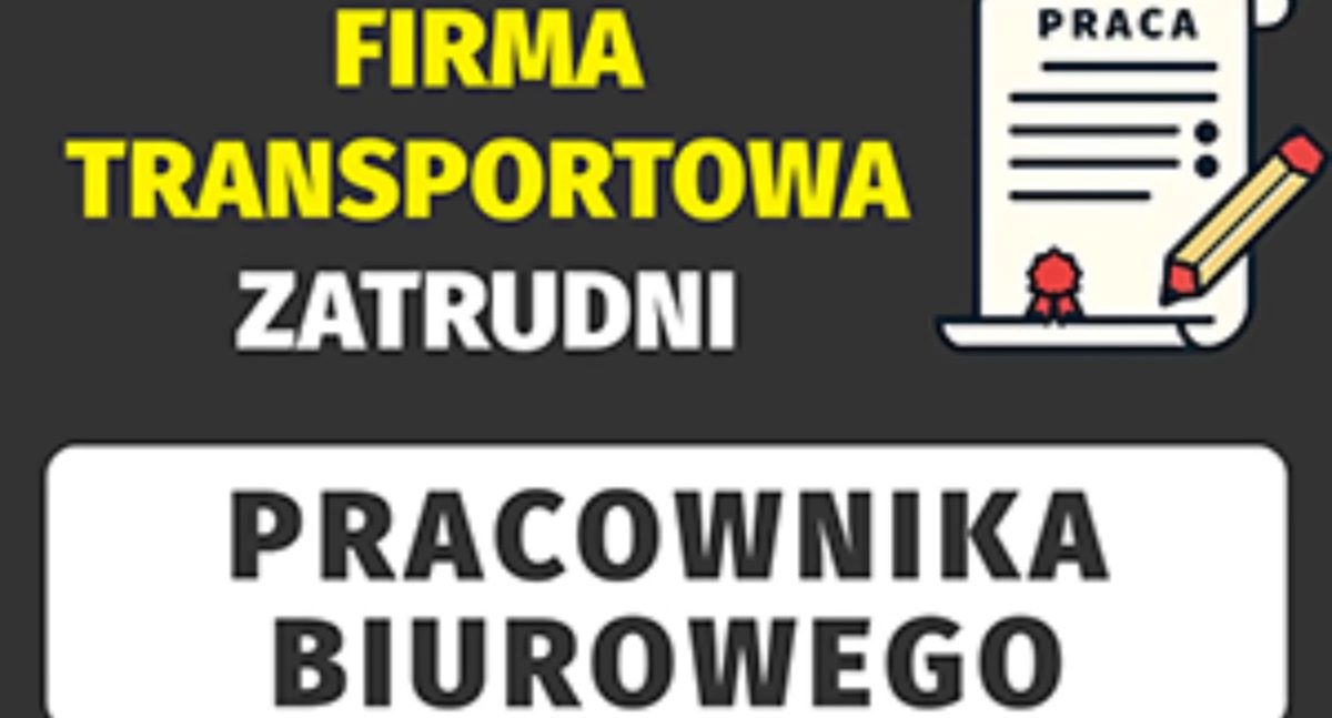 OGŁOSZENIE. Poszukują pracownika biurowego