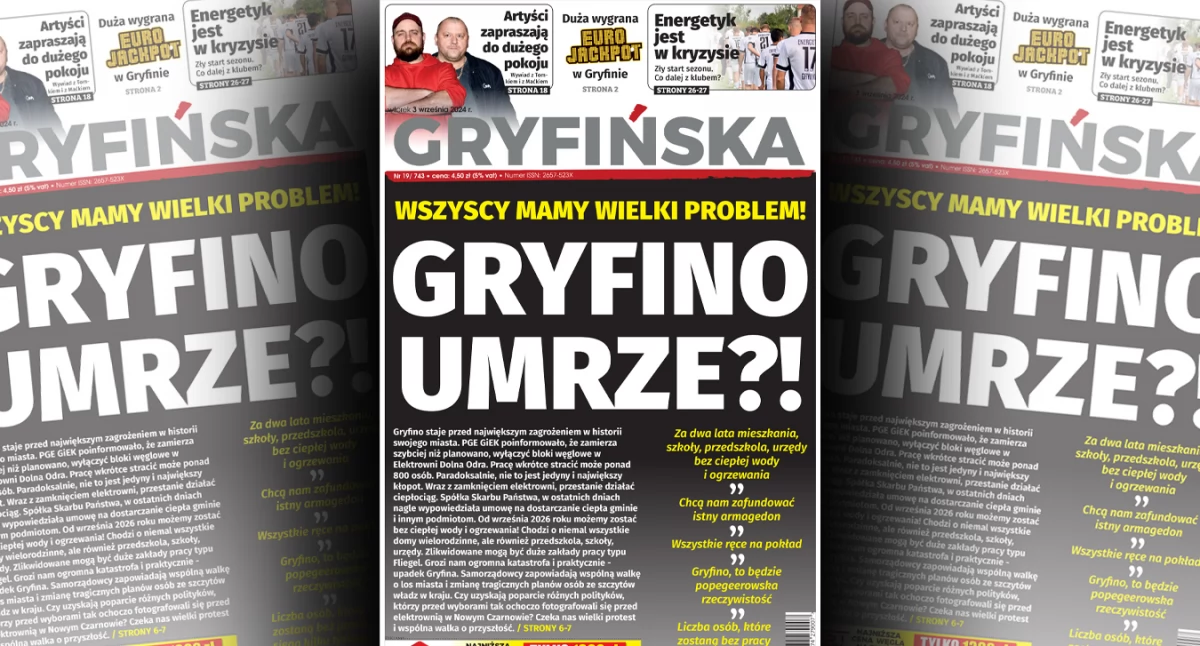 Nowy numer Gazety Gryfińskiej: GRYFINO UMRZE?
