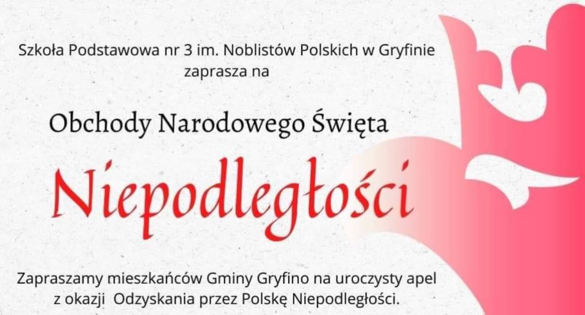 SP 3 Gryfino zaprasza dziś do wspólnego świętowania 