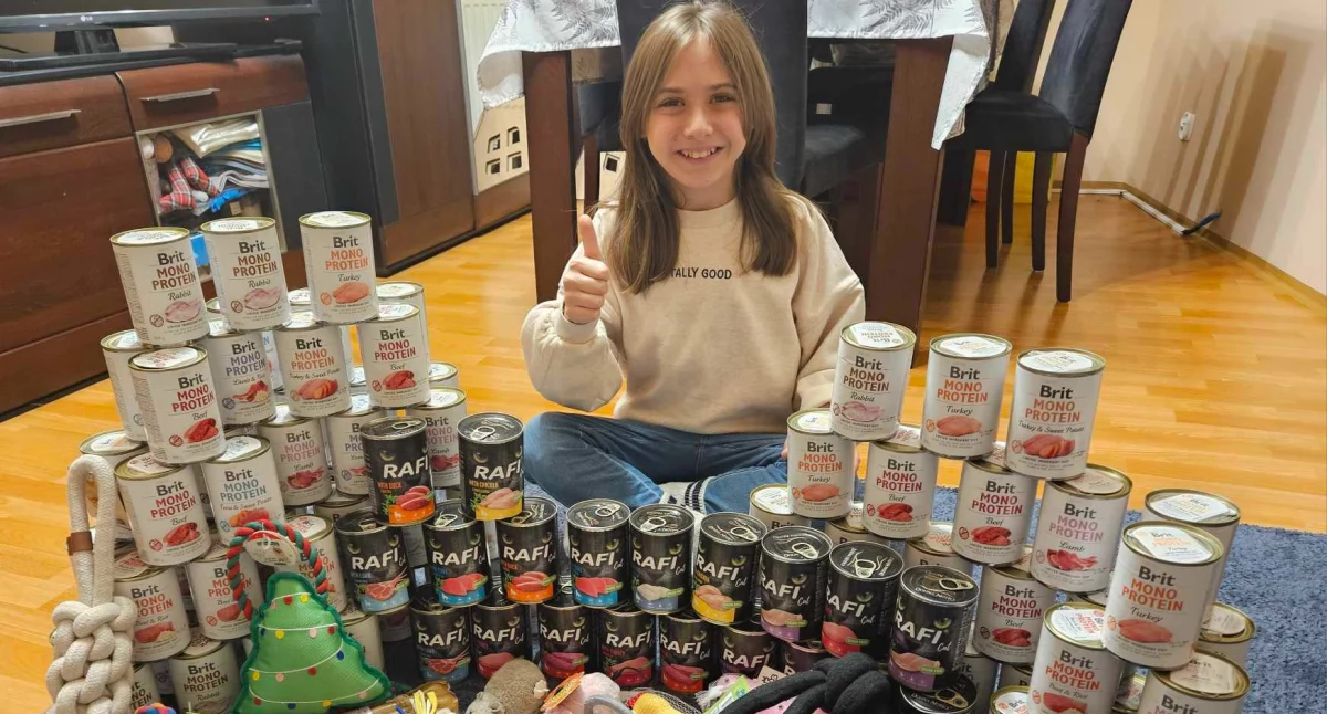 Maja znów to zrobiła! Zebrała 1000 złotych i zrobiła zakupy dla zwierząt z Kojca