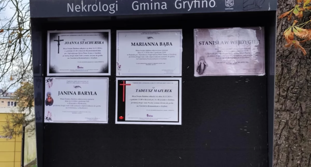 Żegnamy dziewięcioro zmarłych mieszkańców gryfińskiego regionu