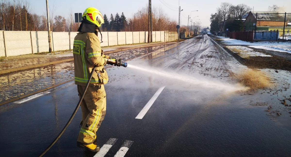 Co wydarzyło się w piątek na drodze w Radziszewie? Była to śmierdząca sprawa