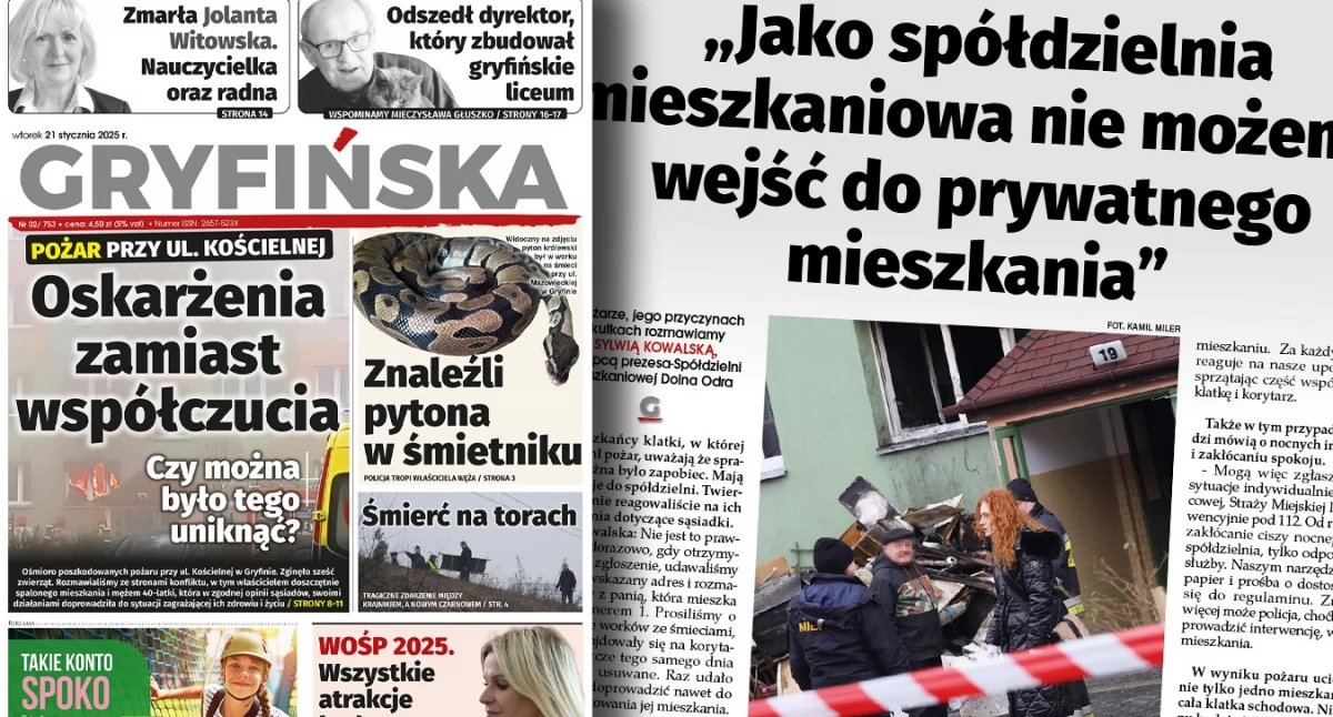 O pożarze przy ul. Kościelnej rozmawialiśmy z władzami SM Dolna Odra