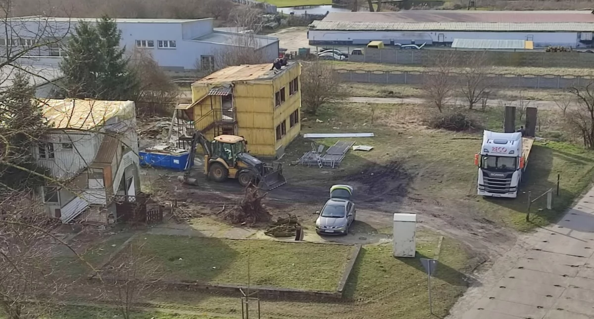 Rozebrali stare domki przy ul. Łużyckiej